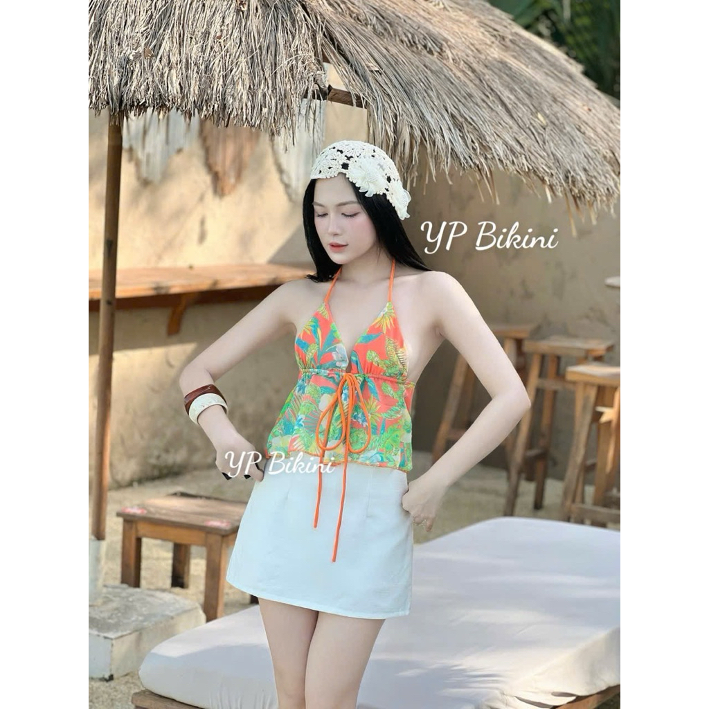 YP Bikini . Áo cổ yếm nữ hở lưng khoe dáng gợi cảm đi biển , đi dạo phố | BigBuy360 - bigbuy360.vn