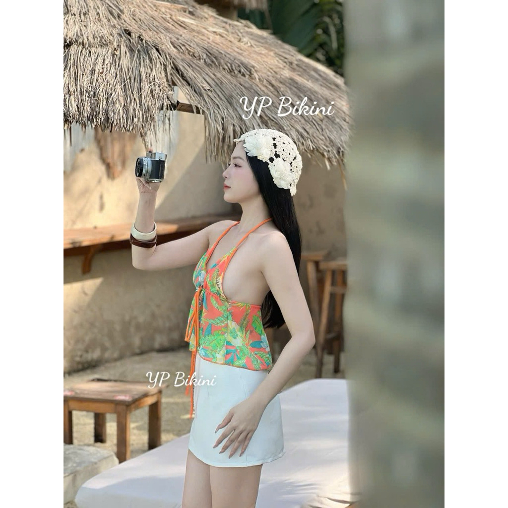 YP Bikini . Áo cổ yếm nữ hở lưng khoe dáng gợi cảm đi biển , đi dạo phố | BigBuy360 - bigbuy360.vn