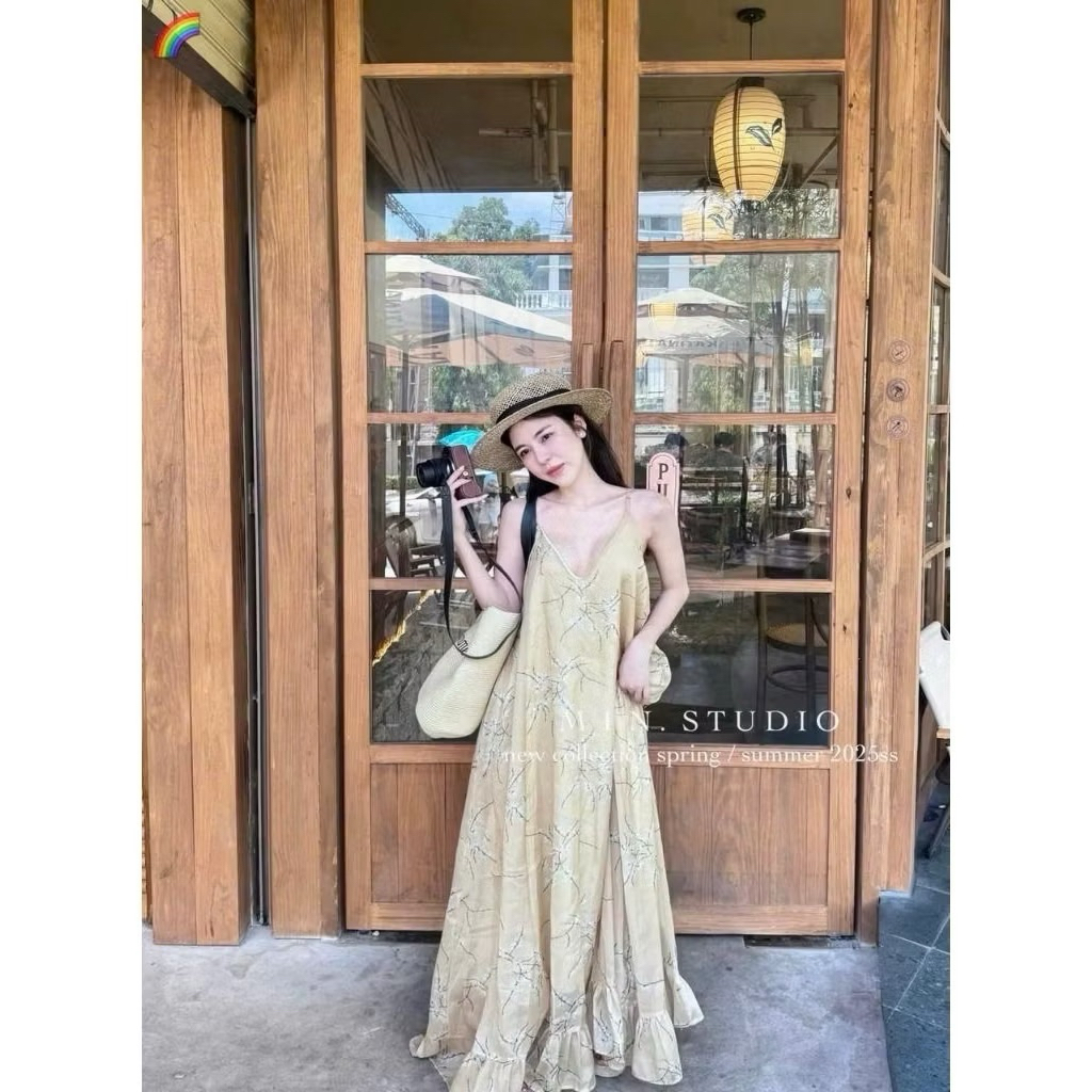 Đầm xô tơ 2 lớp Nhà MIN STUDIO Newtag