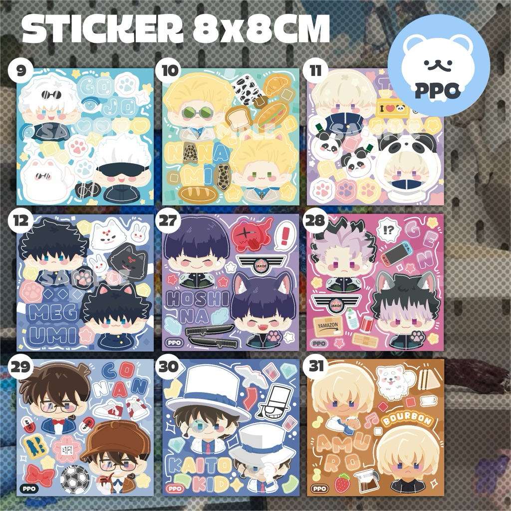 Ppo | Nhãn dán sticker JJK trang trí