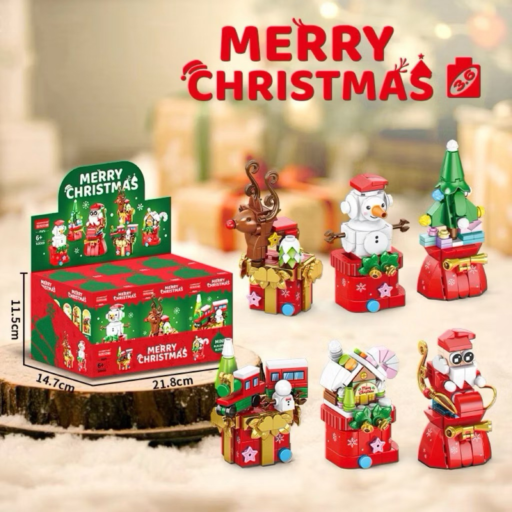 [tặng stiler FULL BOX 6In1] Bộ đồ chơi lắp ráp mô hình 1 6n 1 Noen mini 2025 siêu đáng yêu quà tặng 