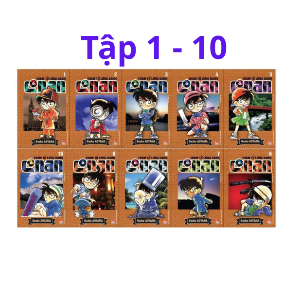 Sách - Combo 10 Tập Thám Tử Lừng Danh CoNan (Tập 1-10)