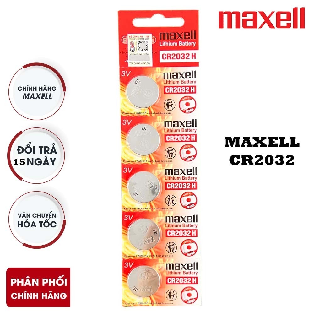 [Hàng Chuẩn] Vỉ 5 viên Cr2032H/Cr2025H/Cr2016H Maxell