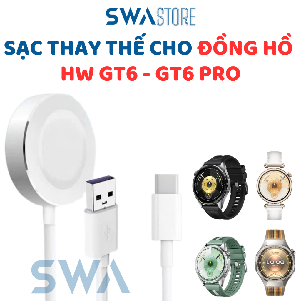 Sạc Thay Thế Cho Đồng Hồ HW Watch GT6 41mm GT6 46mm GT6 Pro SA20 SWA Store