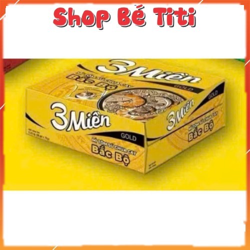 Mì 3 miền gold Thùng 30 gói x 75g Mì Tôm 3 Miền Bắc Bộ