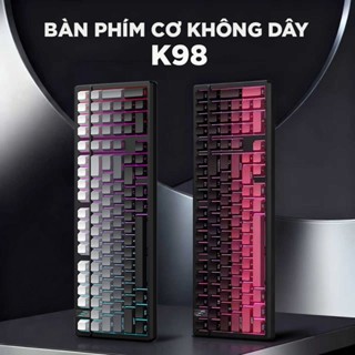 Bàn phím cơ ONIKUMA gaming Không dây R98Pro Bluetooth Silent Switch LED RGB Hotswap cho máy tính/laptop Có APP tùy chỉnh