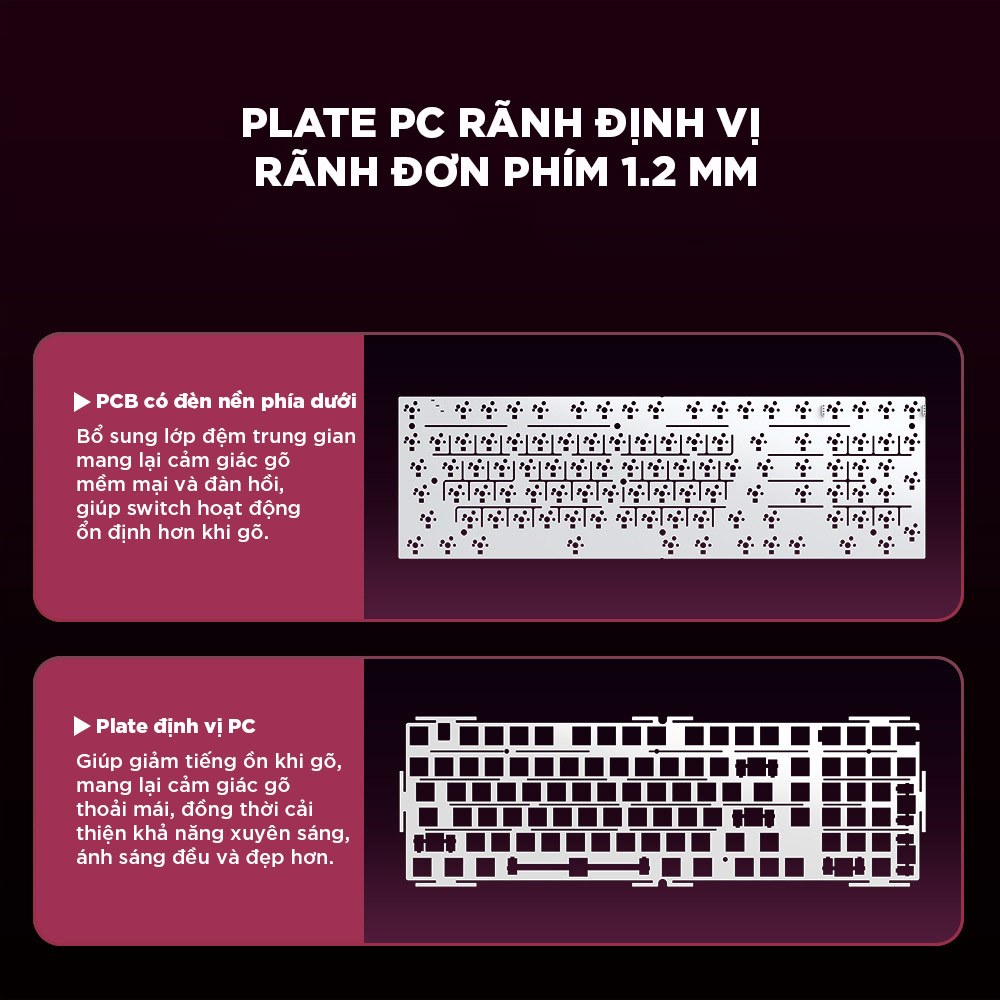 Bàn phím cơ k98 gaming Không dây Bluetooth Silent Switch LED RGB Có Hot-swap cho máy tính/laptop/ipad Có APP tùy chỉnh | BigBuy360 - bigbuy360.vn