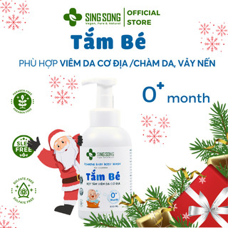  Sữa Tắm Tạo Bọt Tự Nhiên SingSongVegan Cho Bé – Hỗ Trợ Viêm Da Cơ Địa Chàm Vảy Nến Eczema – 500ml 