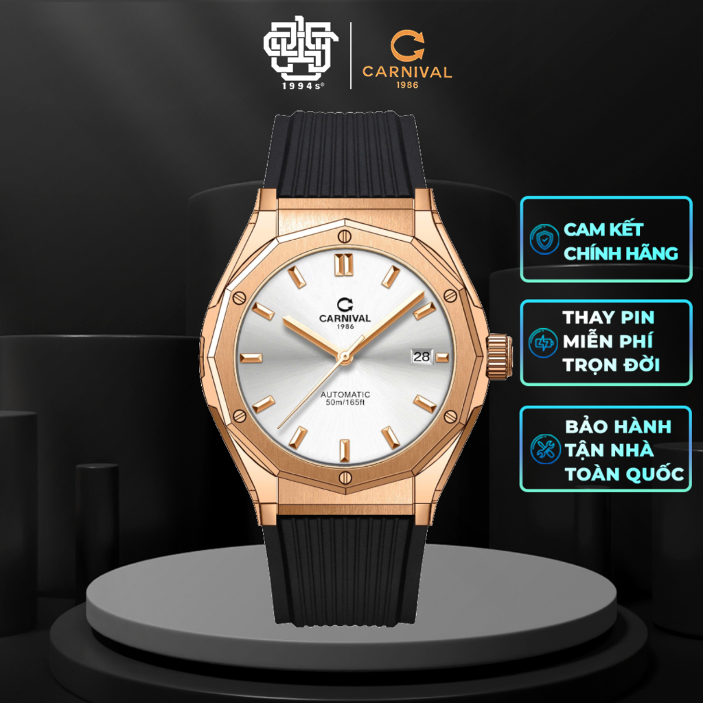Đồng Hồ Nam CARNIVAL 8168G-VH-DCS-T Hàng Chính Hãng