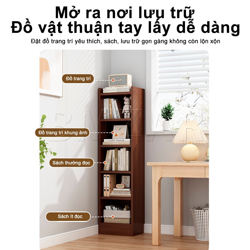 BMZAR kệ sách gỗ đa năng phòng ngủ khách tủ khe hẹp sách tổ ong đa năng đa tầng nhiều công dụng | BigBuy360 - bigbuy360.vn