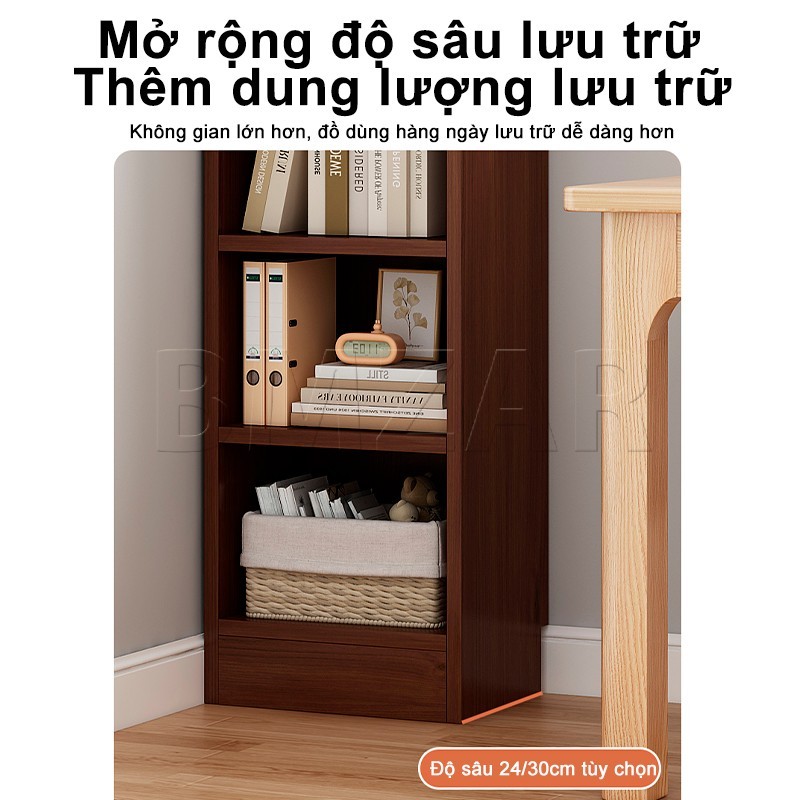 BMZAR kệ sách gỗ đa năng phòng ngủ khách tủ khe hẹp sách tổ ong đa năng đa tầng nhiều công dụng | BigBuy360 - bigbuy360.vn