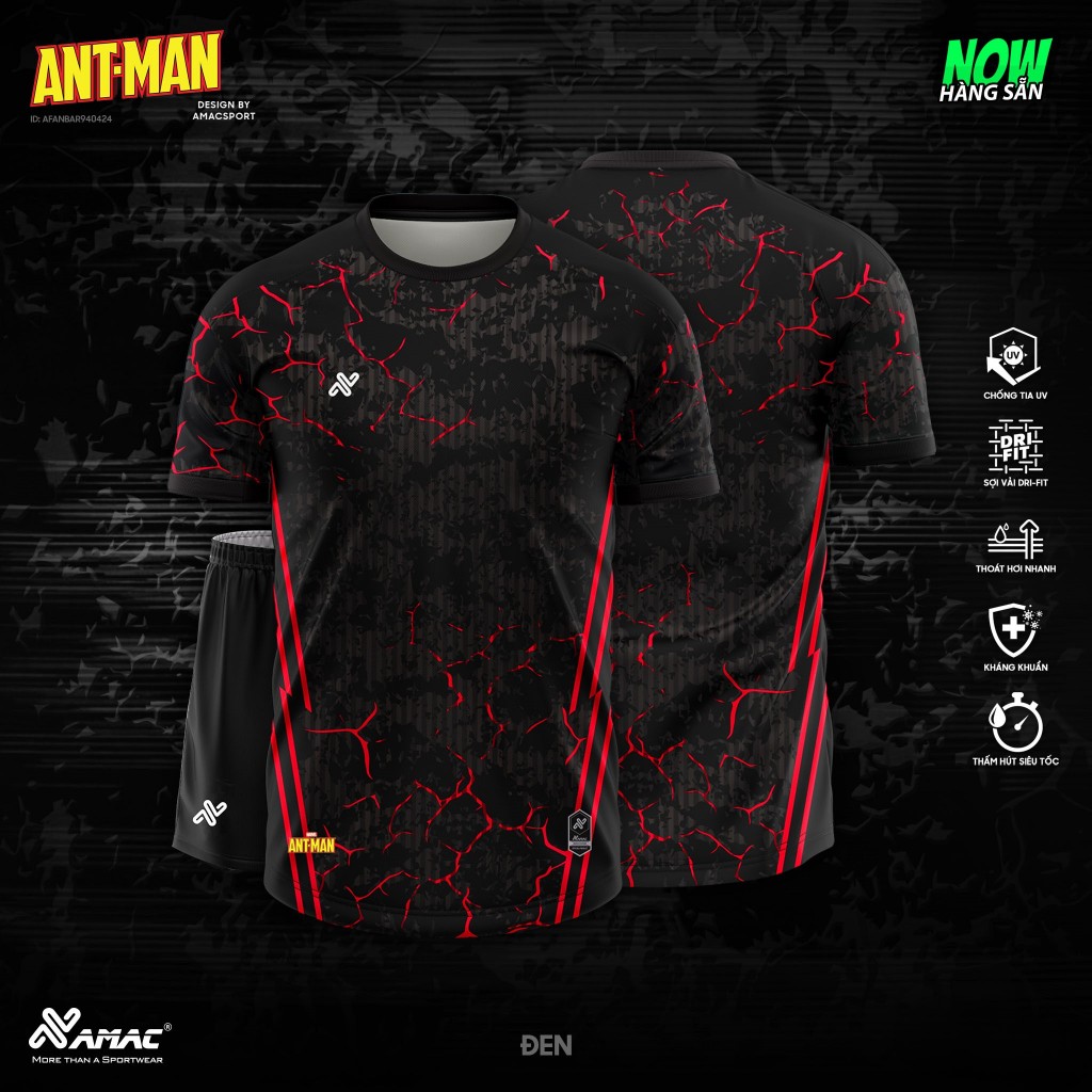 [Hỗ Trợ In Tên & Số] Bộ Quần Áo Đá Bóng AMAC ANT MAN - Thoáng Mát, Thấm Hút Tốt | Thể thao AMAC