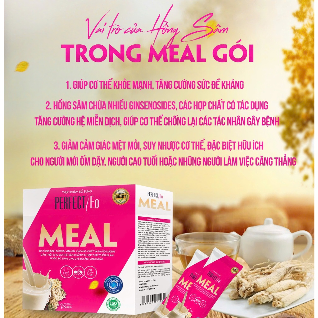 Perfect Eo Meal - Bữa Ăn Dinh Dưỡng Lành Mạnh Dành Cho Người Ăn Kiêng, Người Có Nhu Cầu Kiểm Soát Vó