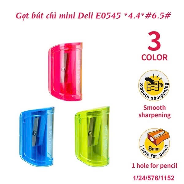 Combo 3 tuốt bút chì than Deli E0545 chính hãng