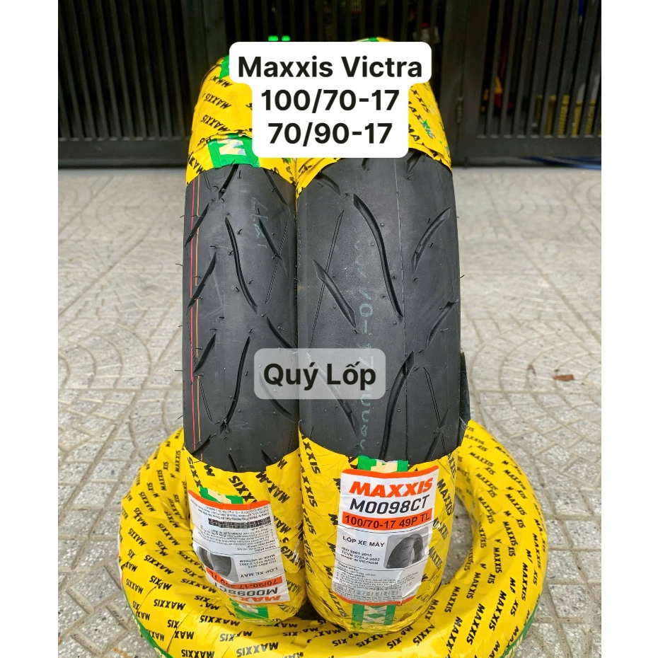 Vỏ lốp Maxxis VICTRA size 100/70-17, 70/90-17 gắn cho Exciter 135 5 số. Vỏ không ruột(săm)