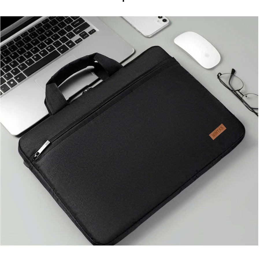 Túi công sở đựng laptop 14 - 15.6 inch & tài liệu A4 thiết kế 2 ngăn có quai sách và dây đeo vai tháo rời