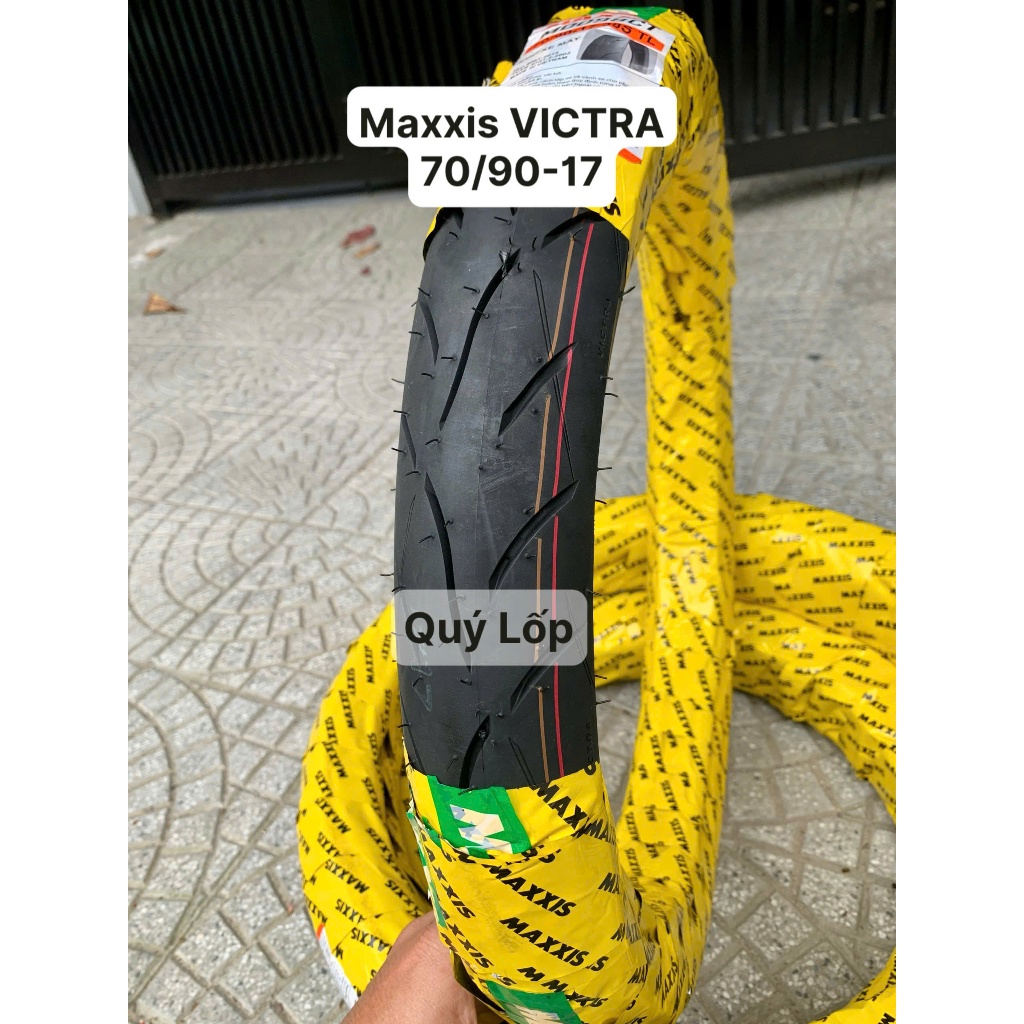 Vỏ lốp Maxxis Victra size 70/90-17 gắn cho Exciter 135,150, Raider, Satria, Sonic. Vỏ không ruột
