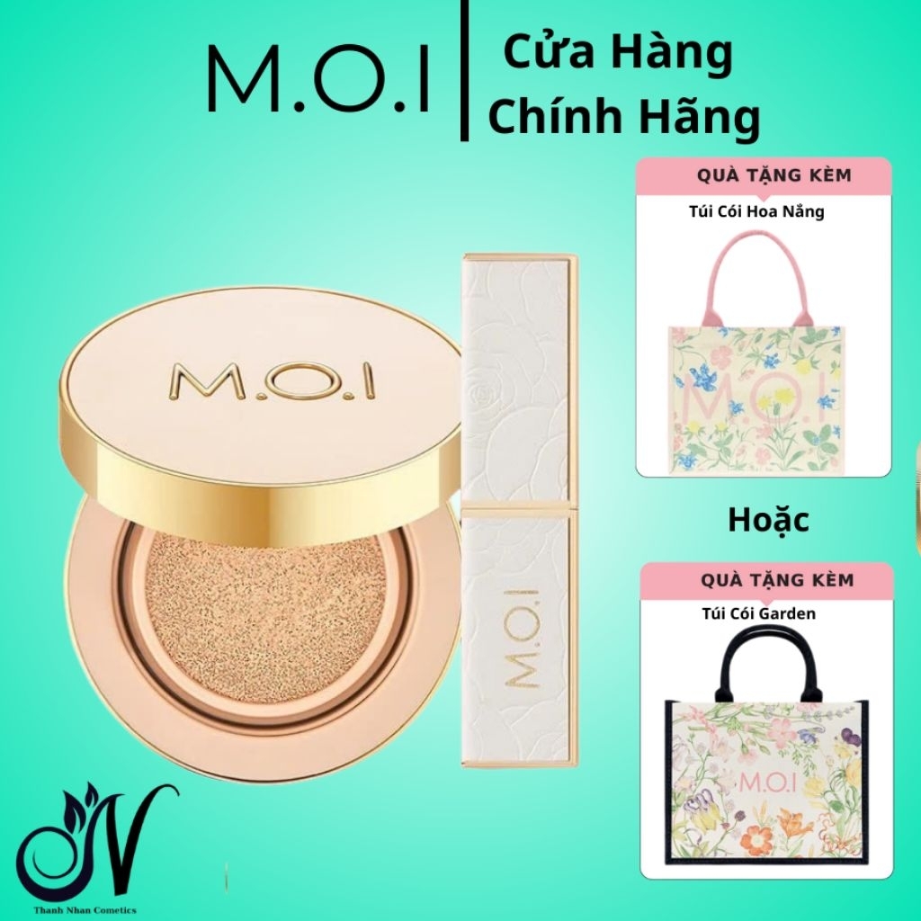 Bộ Đôi MOI Phấn nước Premium Baby Skin 12g & Son Thỏi LOVE MOI HOLIDAY 2.7g MOI Hồ Ngọc Hà