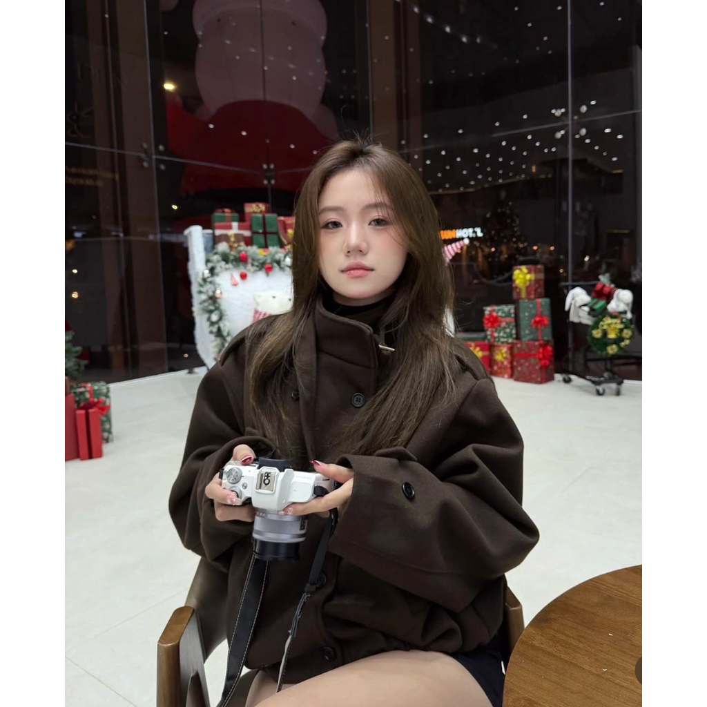 Áo Khoác Dạ”ZENI” 2 Lớp Dáng Ngắn Mix Đai Cổ 2 Hàng Cúc 3 Màu siêu xinh-Dành Cho Nữ | BigBuy360 - bigbuy360.vn