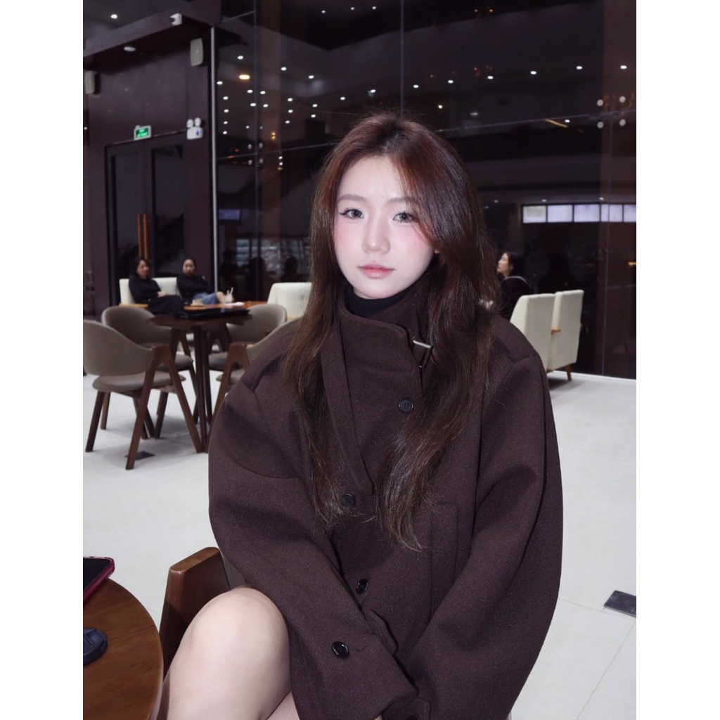 Áo Khoác Dạ”ZENI” 2 Lớp Dáng Ngắn Mix Đai Cổ 2 Hàng Cúc 3 Màu siêu xinh-Dành Cho Nữ | BigBuy360 - bigbuy360.vn