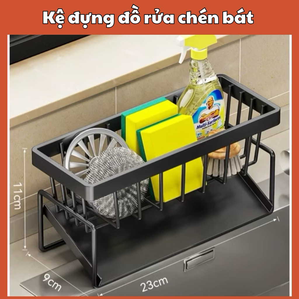 Kệ Để Đồ Rửa Chén Đa Năng Bằng Thép Không Gỉ, Khay Hứng Nước Nghiêng, Có Sẵn Số Lượng