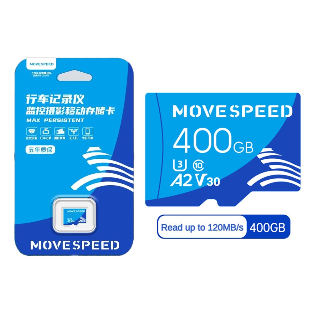 Thẻ nhớ TF MicroSD Cards Micro SD hãng MOVESPEED 400GB Class 10 A2 camera máy quay gopro nintendo sw