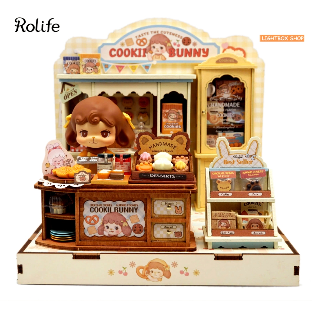 Rolife DG177 Cookii Bunny's Cookie Shop. Có Figure Giới Hạn | Mô Hình Cửa Tiệm Bánh Quy Thỏ Cookii