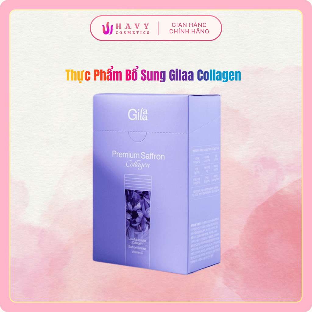 Thực Phẩm Bổ Sung Gilaa Premium Saffron Collagen (60 Gói x 2g)