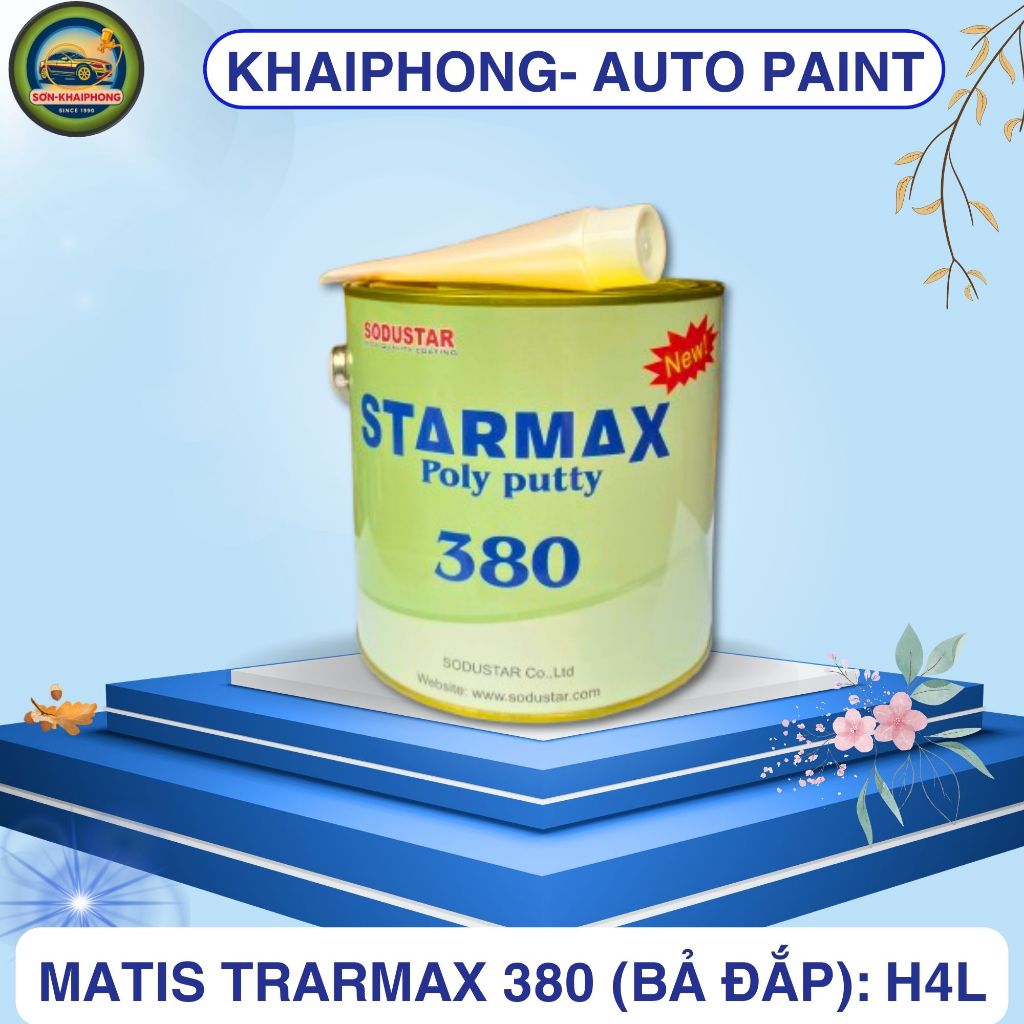 Bả đắp - Matit STARMAX 380 2k (H4kg gồm chất đóng rắn)
