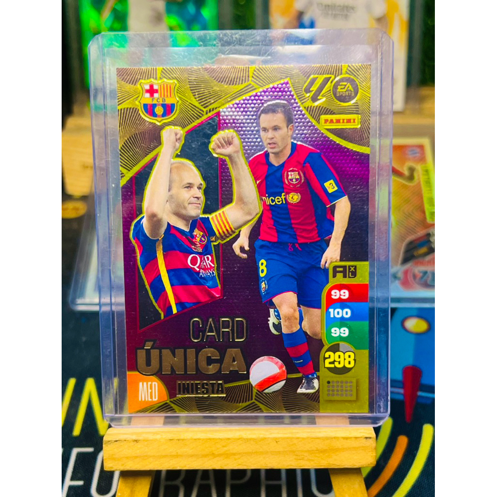 Thẻ bóng đá Iniesta Barcelona Card Unica Panini AXL La Liga 2024/25