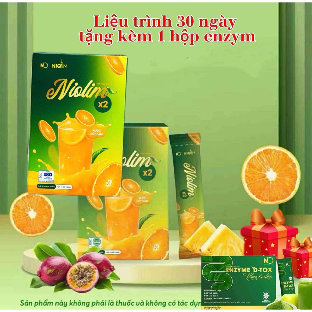 NioLim X2 Chính Hãng Hỗ Trợ Cân Bằng Vóc Dáng,Hỗ Trợ Giảm Cân 2 Hộp 30 Gói