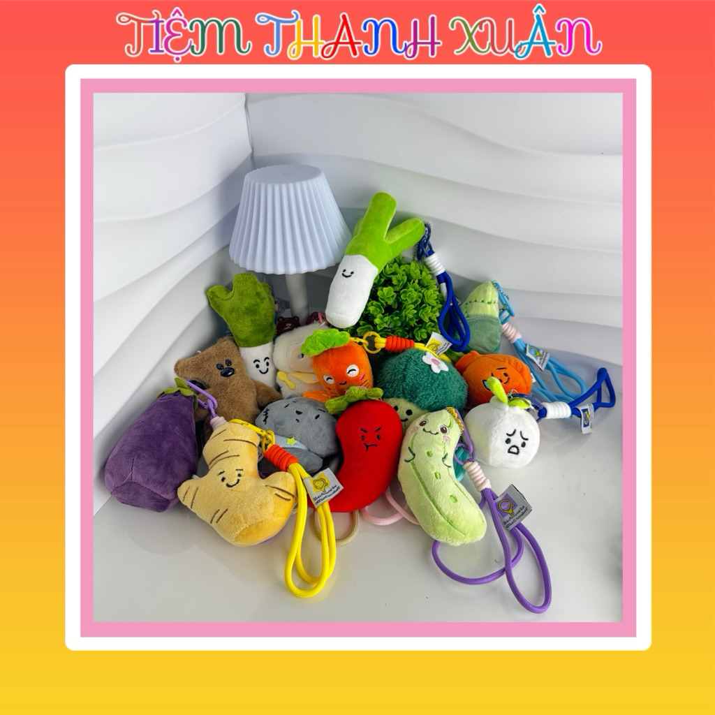 Charm Túi Xách Nhiều Hình – Móc Khóa Hành Ớt Gấu Nâu Sói Xám Dễ Thương Trang Trí Balo Túi Xách