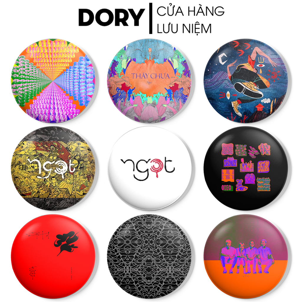 Huy Hiệu NGỌT BAND - Pin Cài Áo In Hình NGỌT TEAM , Pin Cài Balo Trang Trí, Badge Huy Hiệu Decor Góc Học Tập