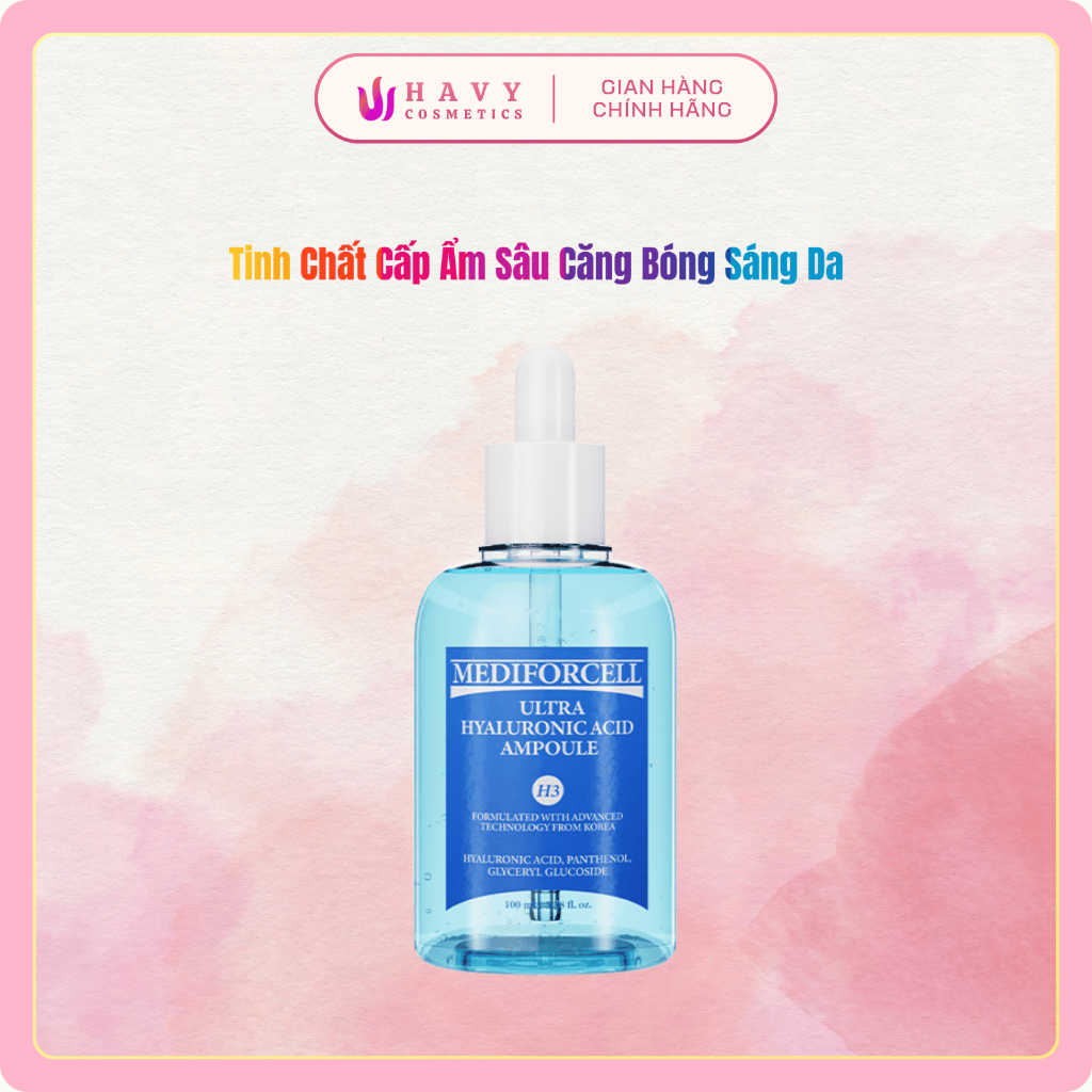 Tinh Chất Cấp Ẩm Sâu Căng Bóng Sáng Da Mediforcell Ultra Hyaluronic Acid Ampoule 100ml 