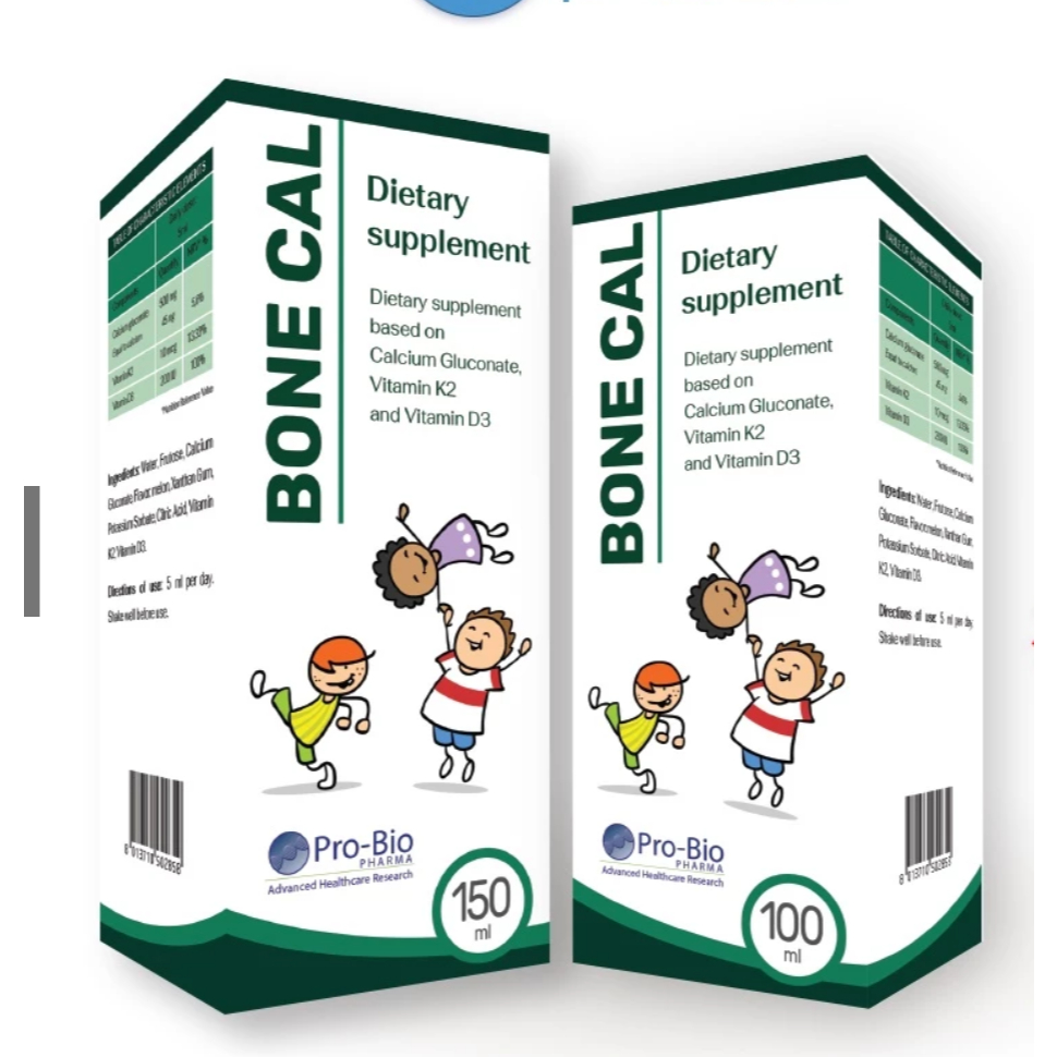 Bone Cal  ( hộp 150 ml ) Canxi Hữu Cơ Cho Bé,Bổ Sung Canxi Vitamin D3-k2 Giúp Phát Triển Chiều Cao T