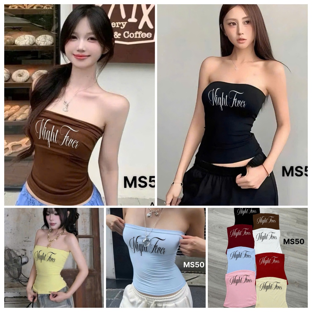 Áo thun lụa ống cúp ngực đan dây GB20091 mới nè