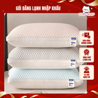 Gối Ngủ Băng Lạnh Êm Ái,Không Gây Mỏi Cổ,Mát Mẻ,Lâu Xẹp Kích Thước 50x70cm