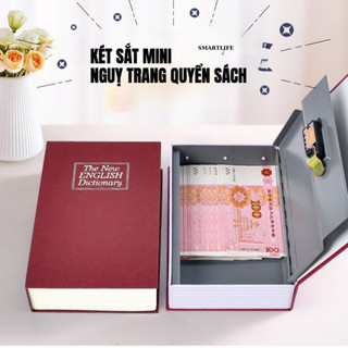 Mô Hình Két Sắt Quyển Sách Có Mật Khẩu, Két Sắt Mini Đựng Tiền Nguỵ Trang Có Thể Tự Đổi Mật Khẩu