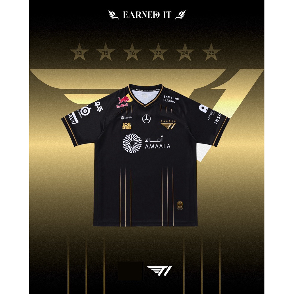 (MỚI RA MẮT) Áo T1 6 sao mừng chức vô địch CKTG 2025 (in chìm)