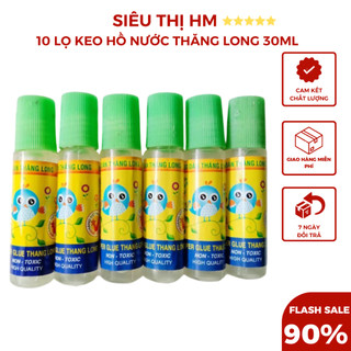 [SIÊU THỊ HM] Lốc 10 lọ keo hồ nước dán giấy thủ công dính tốt Thăng Long 30ml