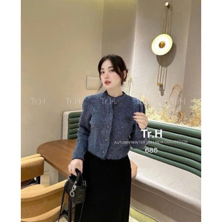  Áo len xanh viền đen HTH 