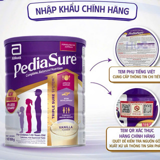  Sữa Pediasure Úc nắp tím 850gram cho bé 1-10 tuổi hàng chính hãng 