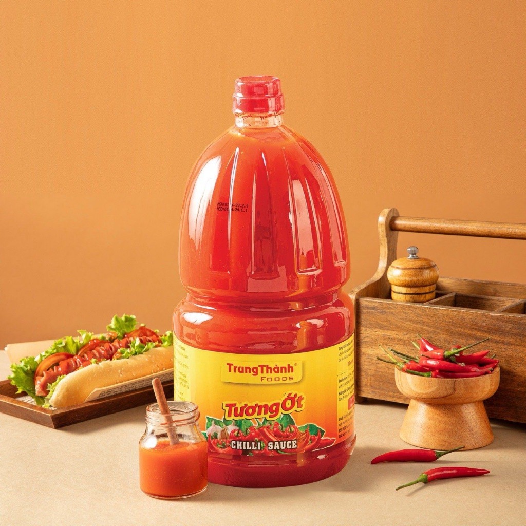 Tương Ớt Trung Thành 2L Chính Hãng – Can Lớn Cho Quán Ăn – Cay Ngon Đậm Đà | Tương Ớt Trung Thành 2 