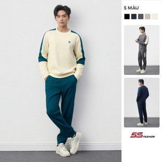  Quần Áo Nỉ Nam 5S FASHION Can Phối Vải Dày Dặn Ấm Áp Thiết Kế Trẻ Trung 01-MBNI25005 