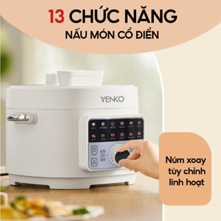  Nồi áp suất điện tử 4L Venko lòng nồi inox Hầm gà cả con 12 chức năng tiện lợi nấu cơm cháo lẩu - BH 12 Tháng 