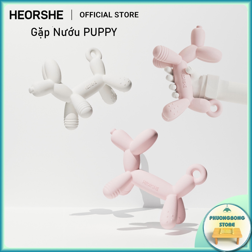 Gặm Nướu Puppy HEORSHE Silicone Cao Cấp Có Hộp Đựng An Toàn Cho Bé - Đồ Chơi Cho Trẻ Sơ Sinh Heorshe