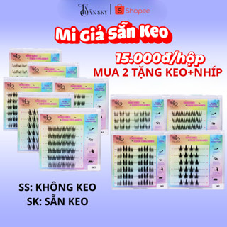  Lông Mi Giả Mi Giả Có Keo Không keo Mi Cụm Tự Nhiên Tái Sử Dụng Lại Dụng Cụ Nối Mi Tuấn Sky 