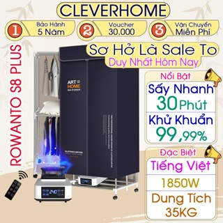  Tủ Sấy Quần Áo Cao Cấp Rowanto S6   S8 Plus Máy Sấy Diệt Khuẩn An Toàn Tiết Kiệm Điện Tủ Sấy Đồ 