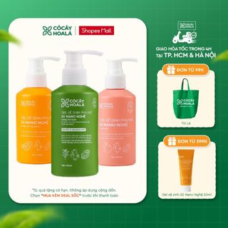  HỎA TỐC   LIVE KOL  Dung Dịch Vệ Sinh Cỏ Cây Hoa Lá Gel x2 Nano Nghệ Phiên Bản Mới 150ml 