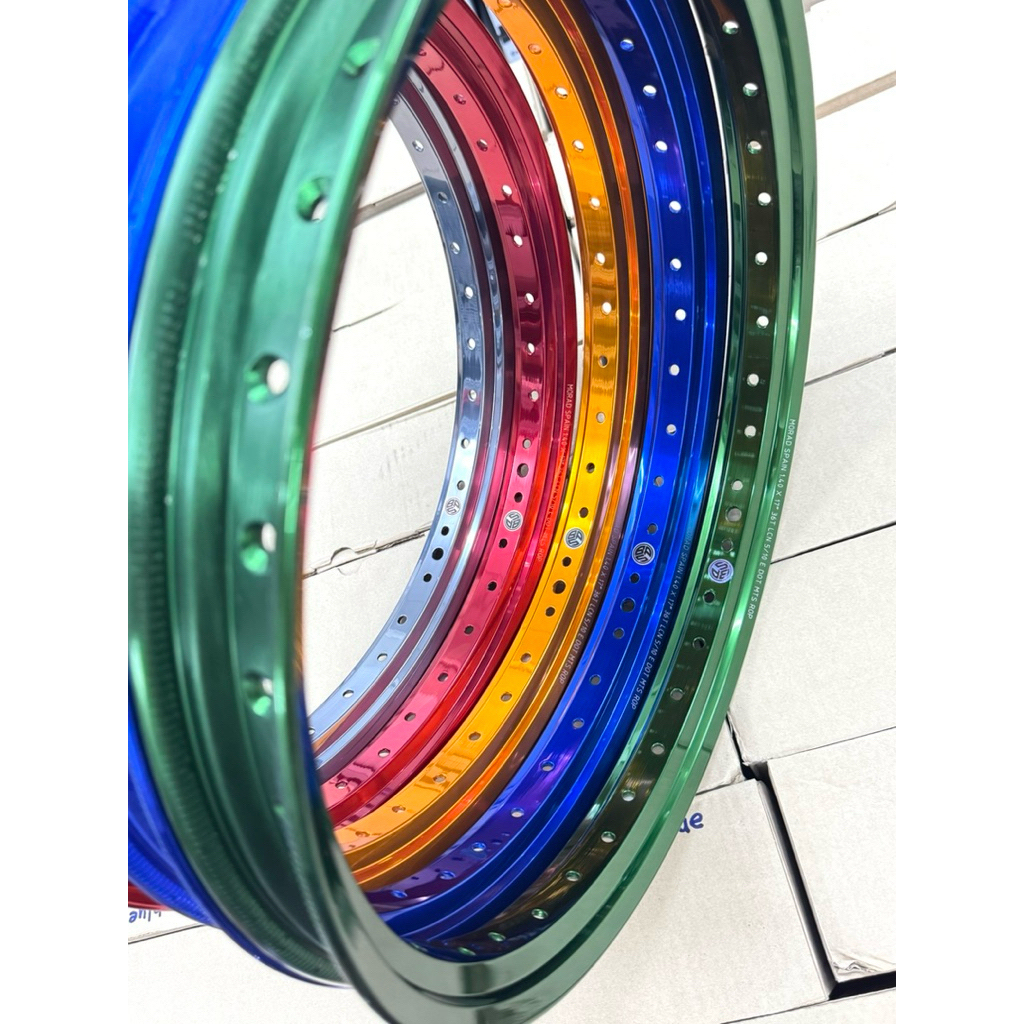 Niềng nhôm Akront Morad BPS siêu bóng bản vuông trơn 1.4-1.4 (1cặp)